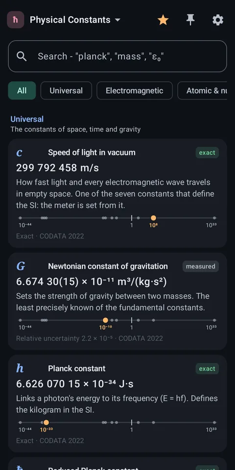 Physical constants