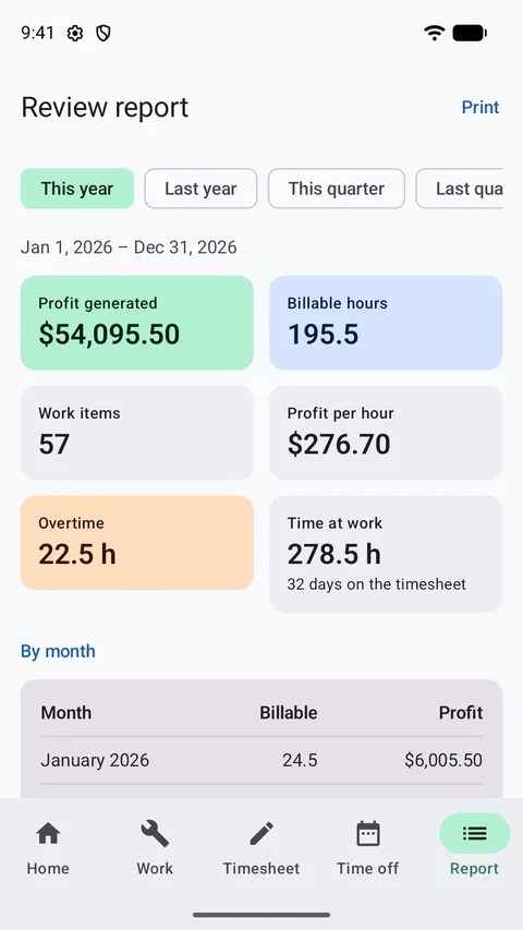 My Work Tracker screenshot 3